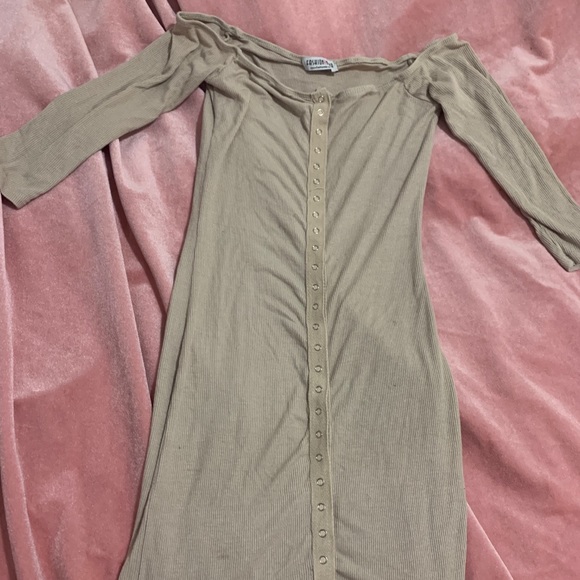 HOST PICK Fashion Nova Tan Button Up dress - Picture 7 of 8